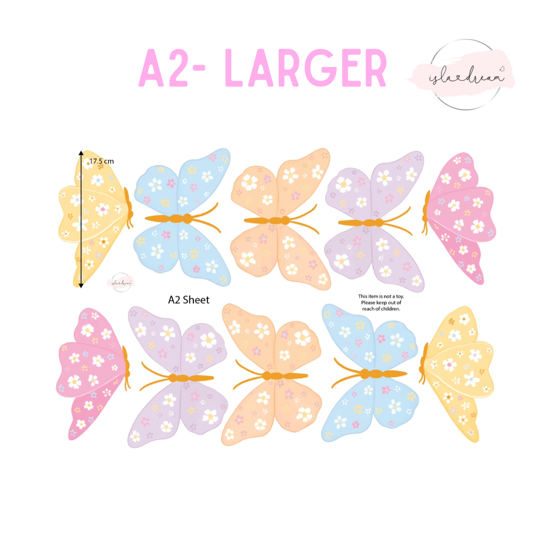 Spring Fling Butterfly Wall Decals - A3 & A2