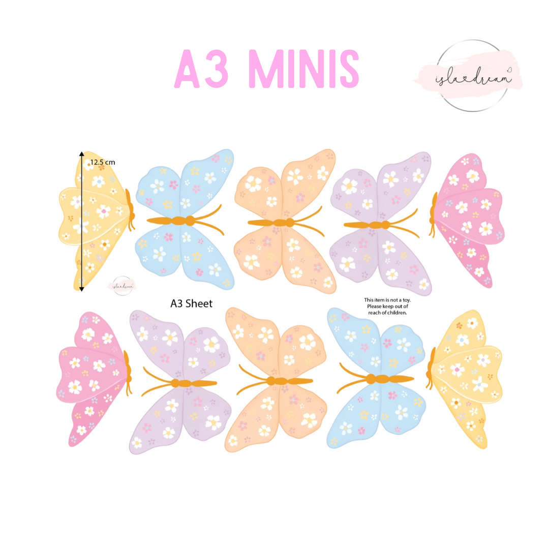 Spring Fling Butterfly Wall Decals - A3 & A2
