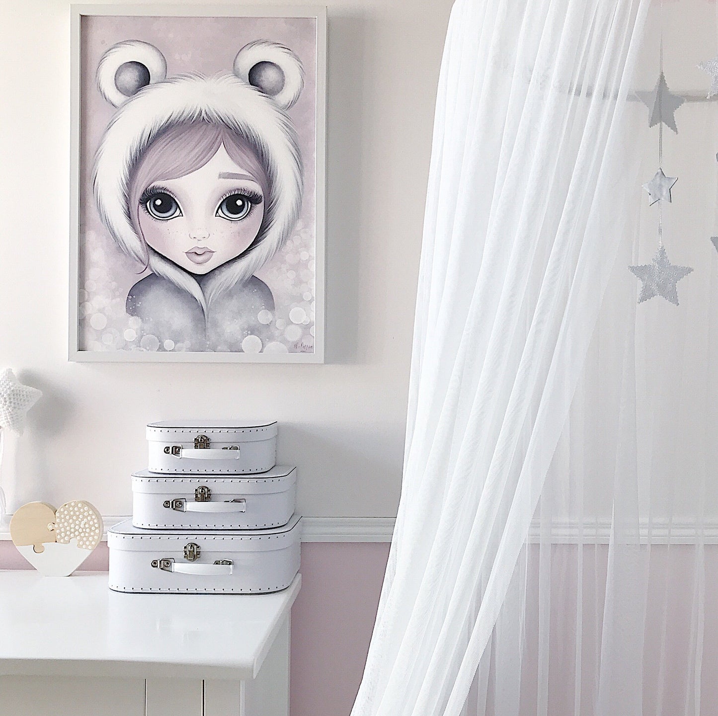 Alaska Ice Fairy print: available in pink/grey - Isla Dream Prints