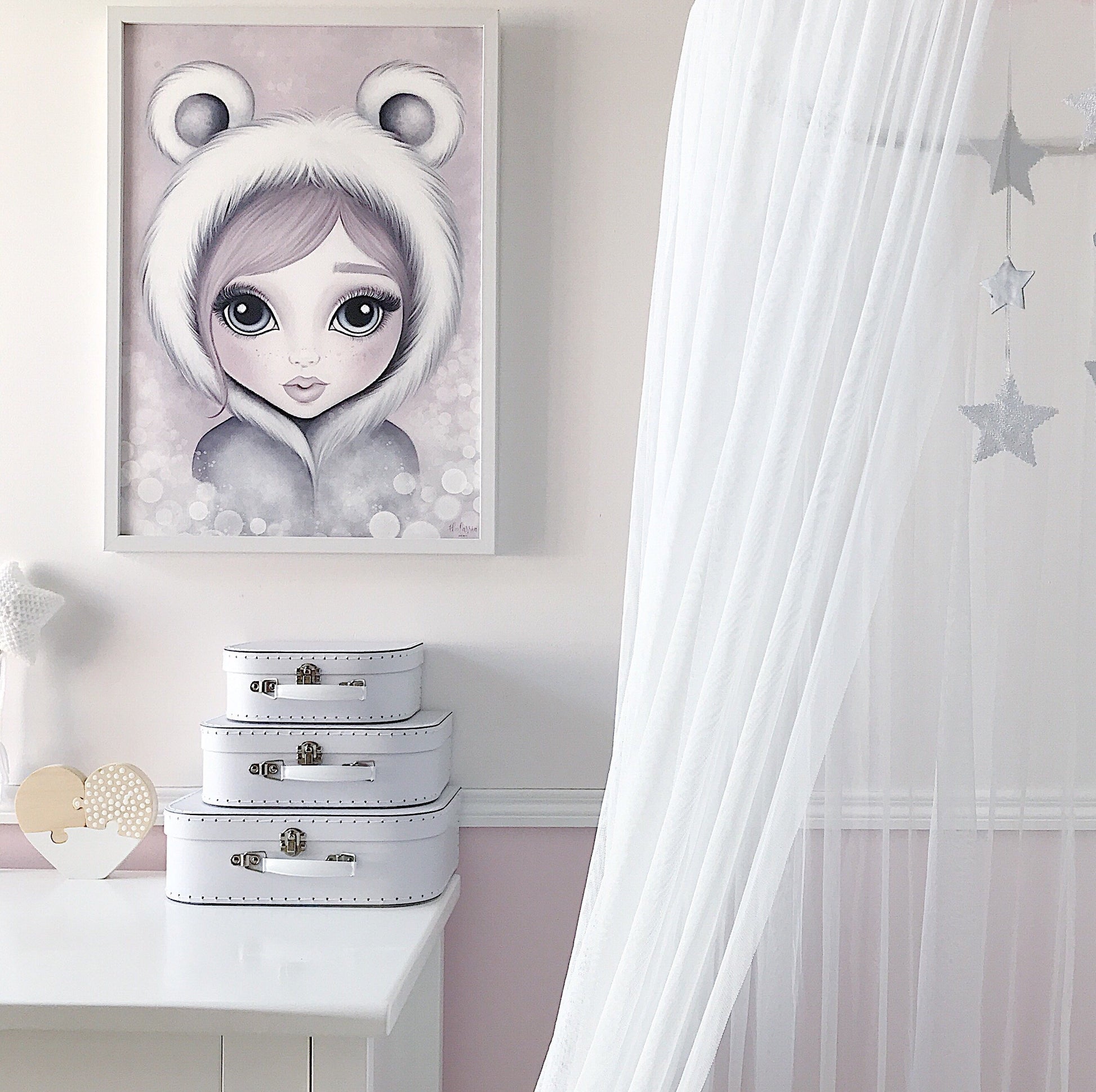 Alaska Ice Fairy print: available in pink/grey - Isla Dream Prints