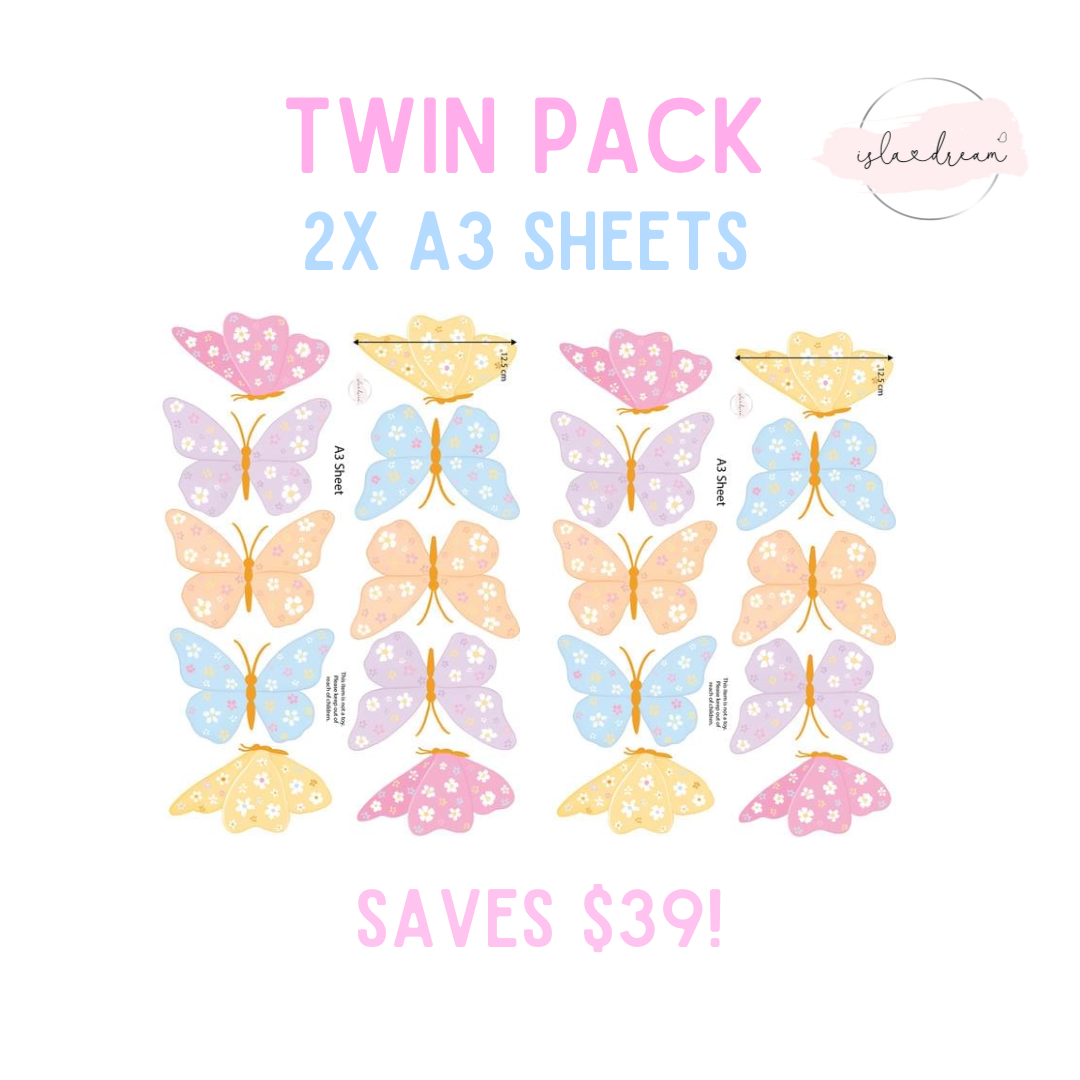 Spring Fling Butterfly Wall Decals - A3 & A2