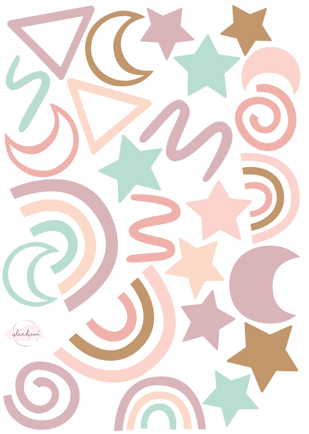 Party Popper - Fabric Wall Decals A3 & A2 (multiple colours) - Isla Dream Prints