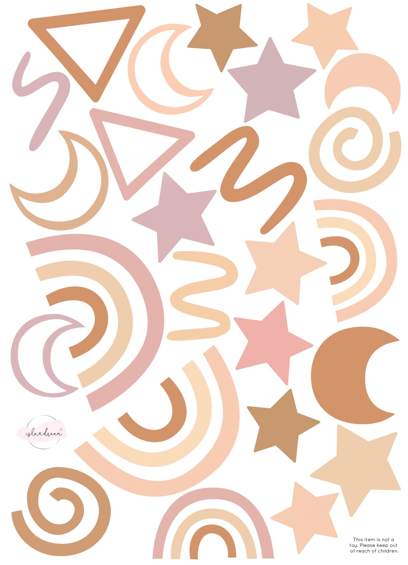 Party Popper - Fabric Wall Decals A3 & A2 (multiple colours) - Isla Dream Prints