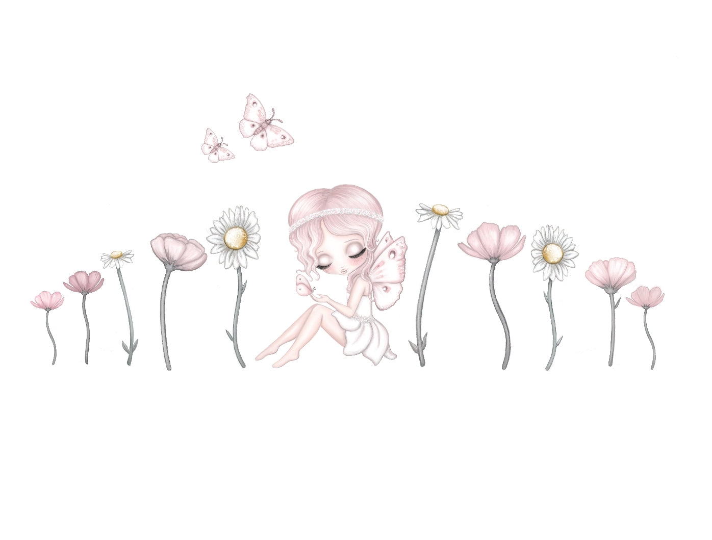 ‘Grace’s Garden.’ Fabric Wall Decals A3 - Isla Dream Prints