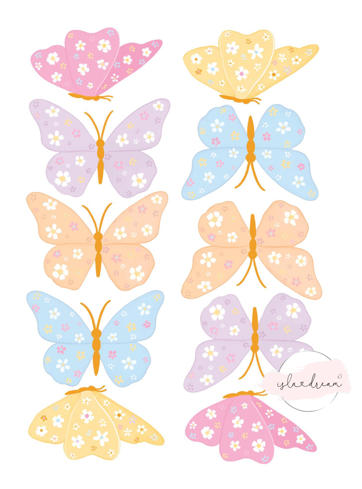 Spring Fling Butterfly Wall Decals - A3 & A2