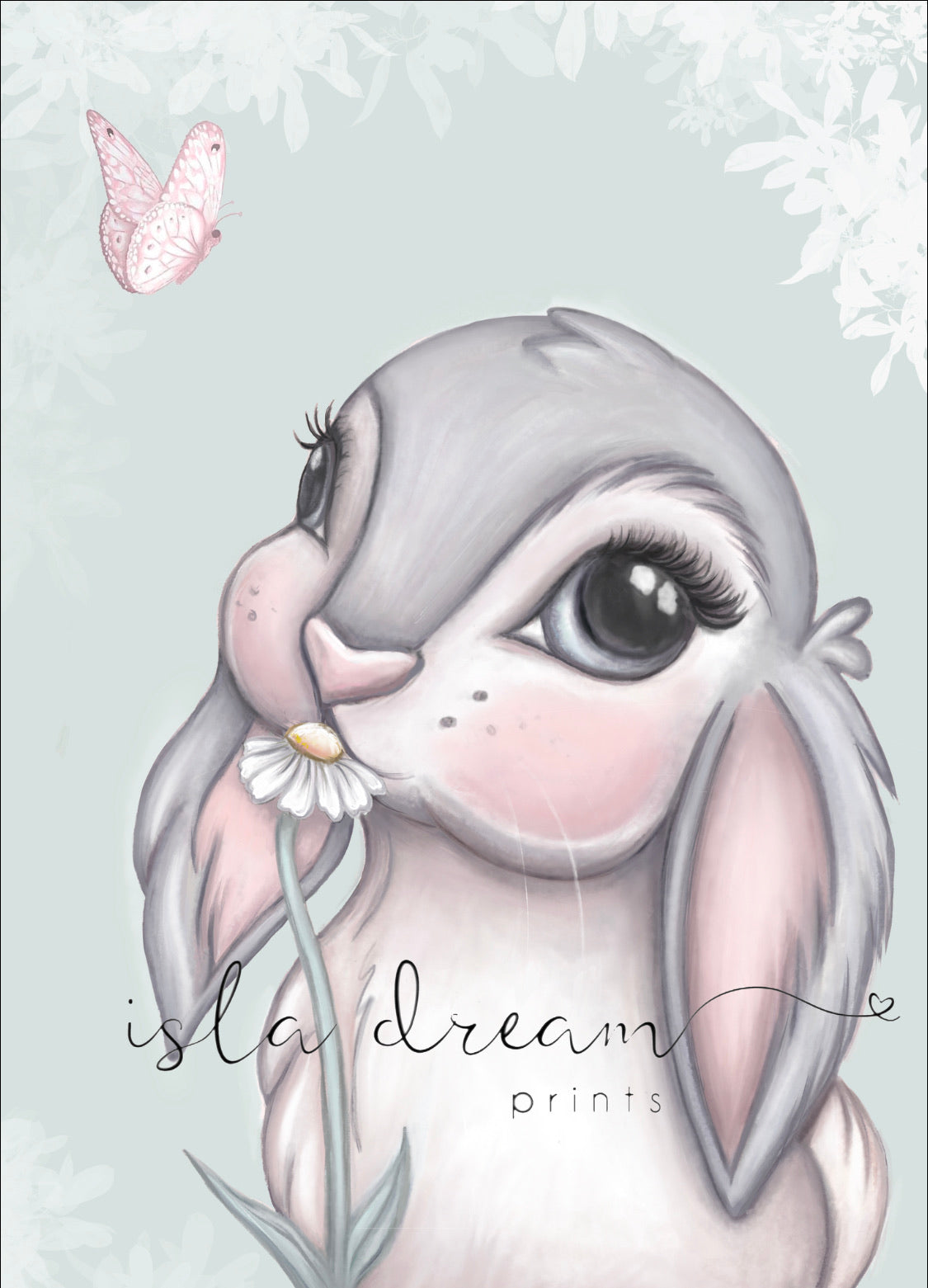 Freya the bunny print: multiple background variations - Isla Dream Prints