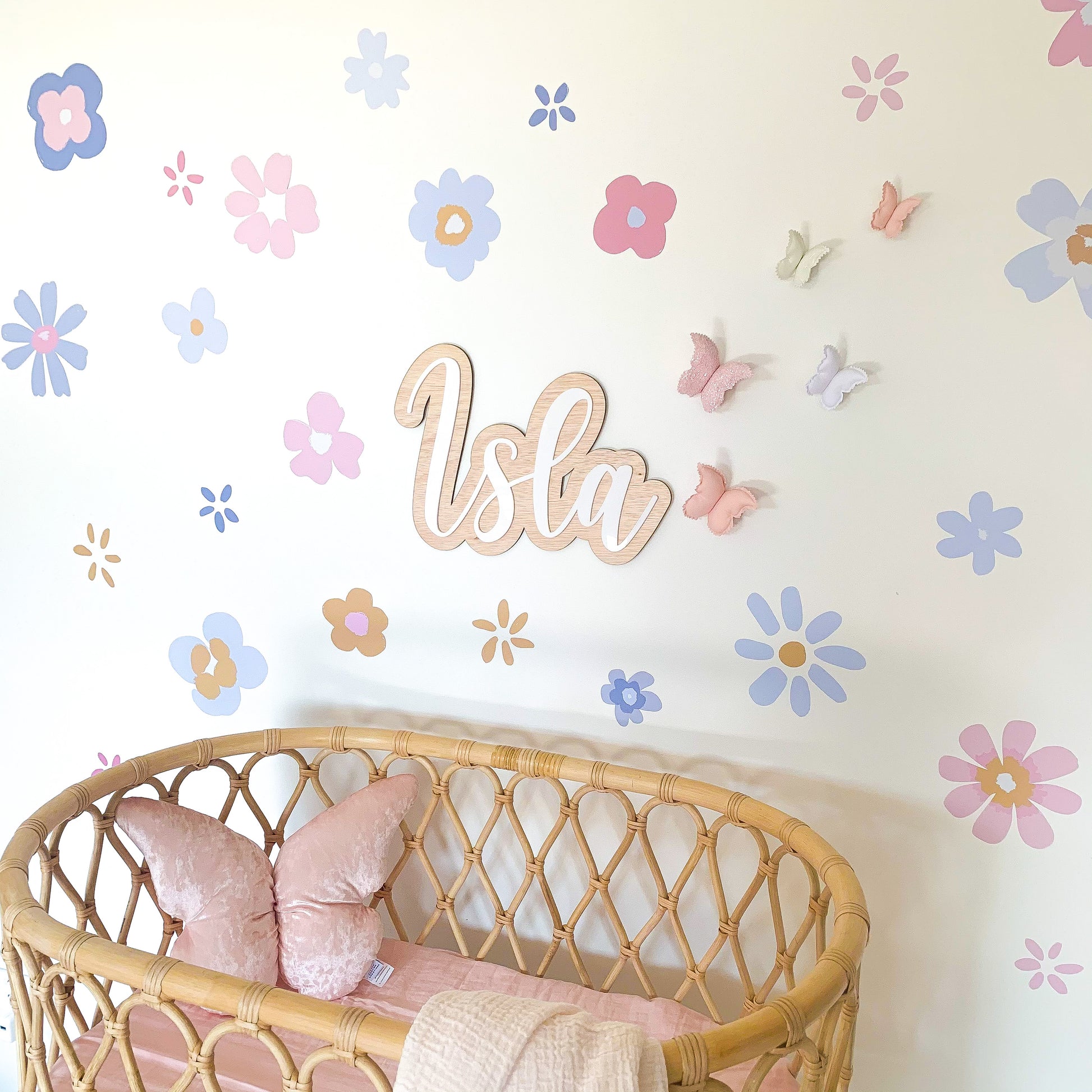 Posy flowers- Fabric Wall Decals- two colours! - Isla Dream Prints
