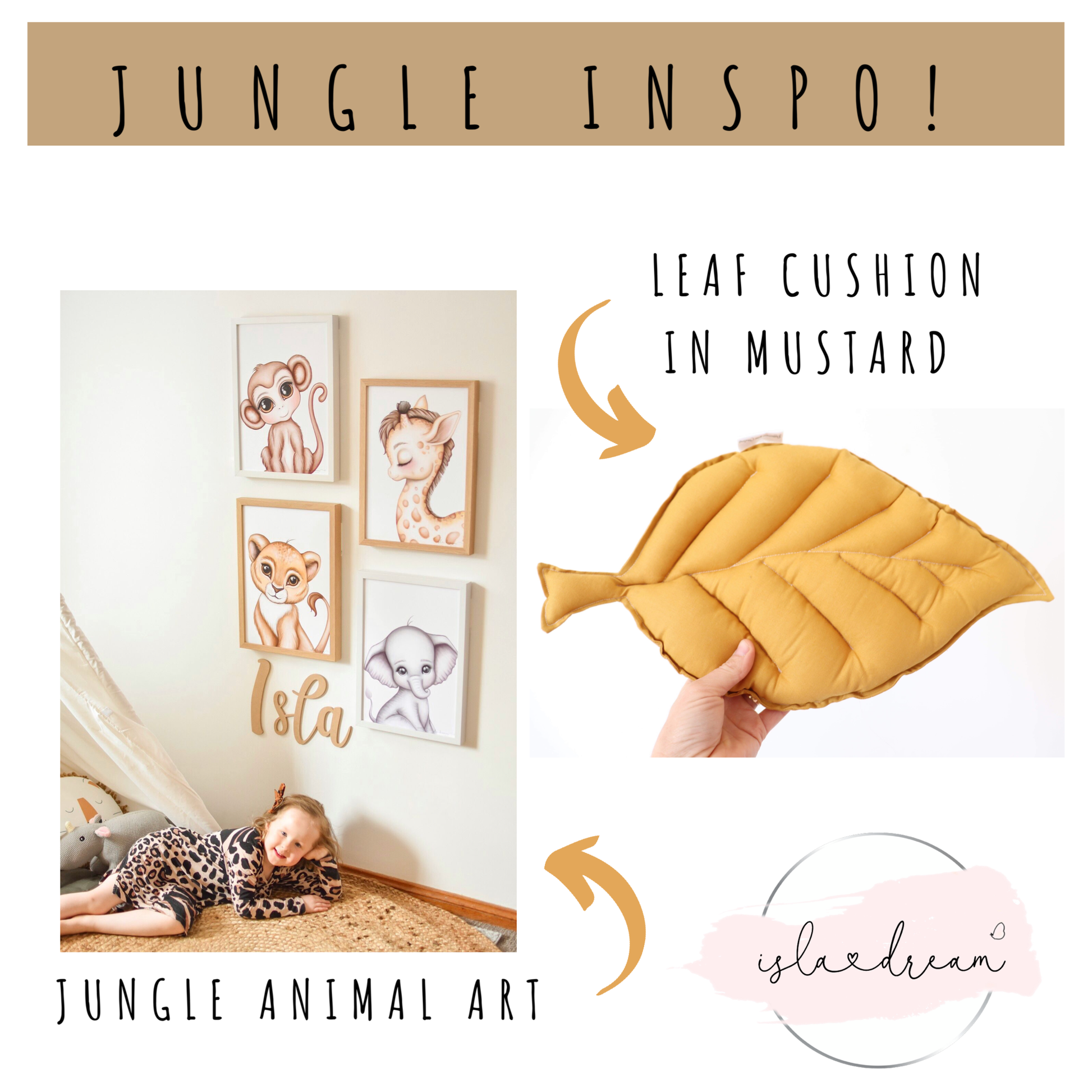 ‘Animal tracks’ Fabric Wall Decals - Isla Dream Prints