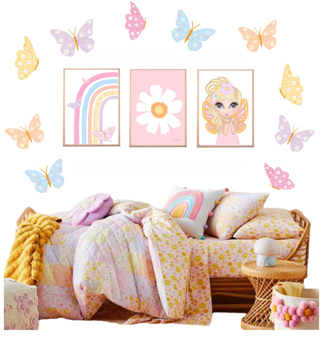Spring Fling Butterfly Wall Decals - A3 & A2