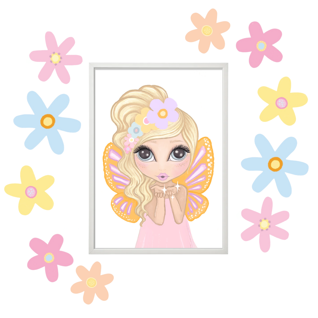 Spring Fling Pastel Flower Wall Decals - A3 & A2