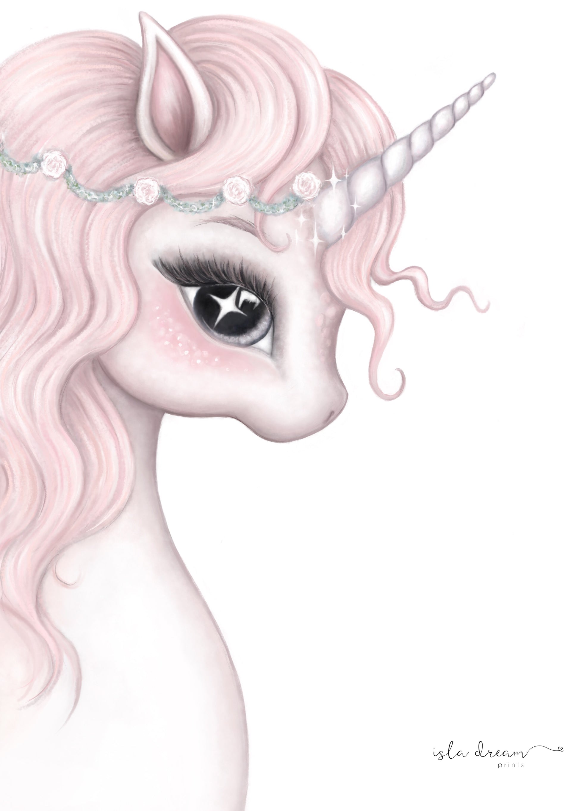 Rosa the unicorn print - Isla Dream Prints