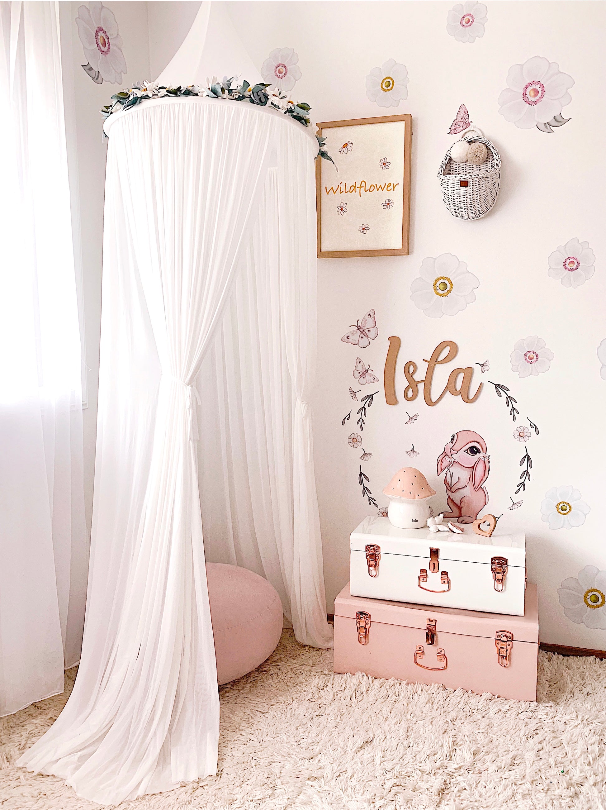 ‘Bunny magic’ Fabric Wall Decals A3 - Isla Dream Prints
