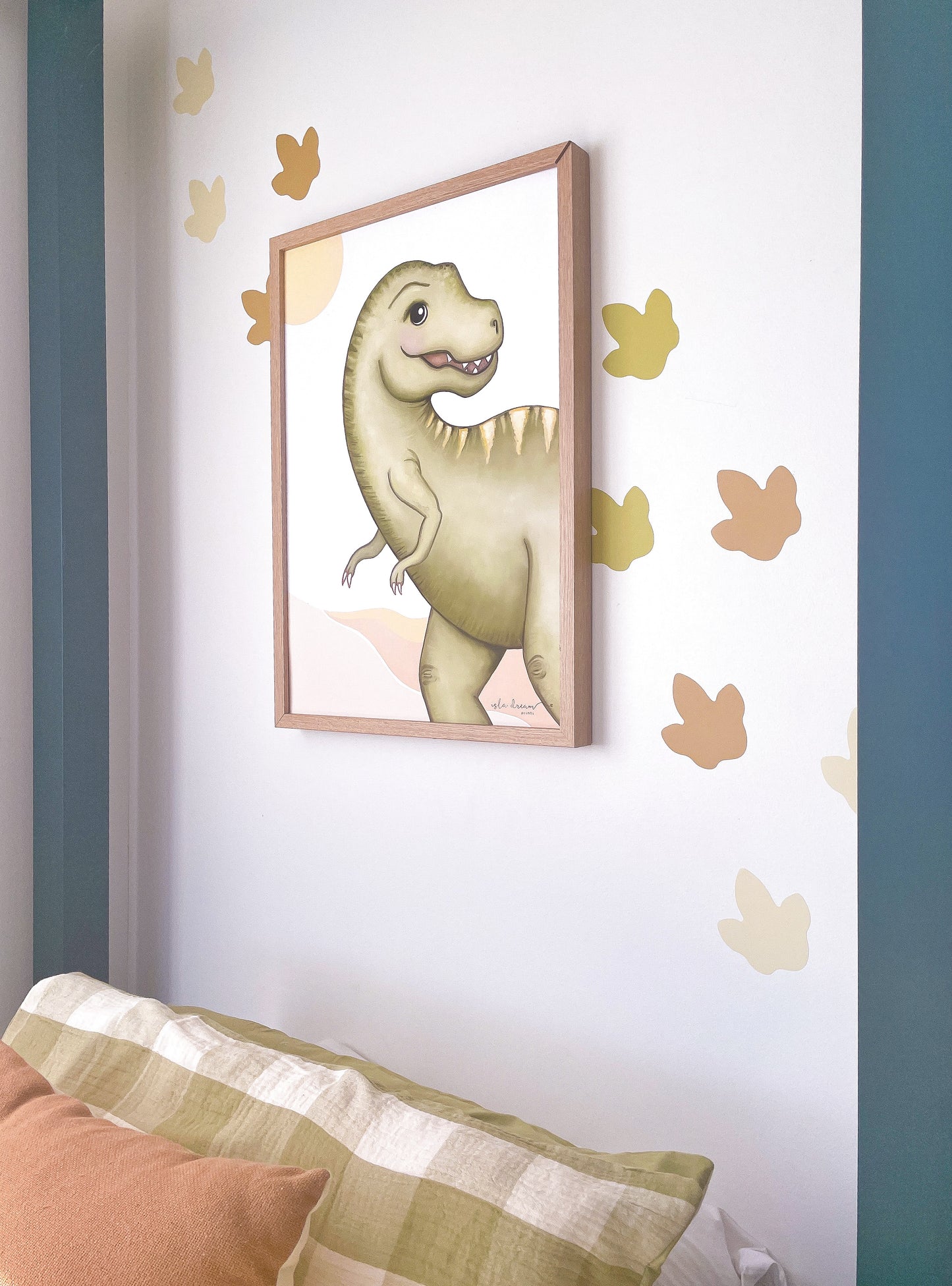 Dinosaur footprint wall decals