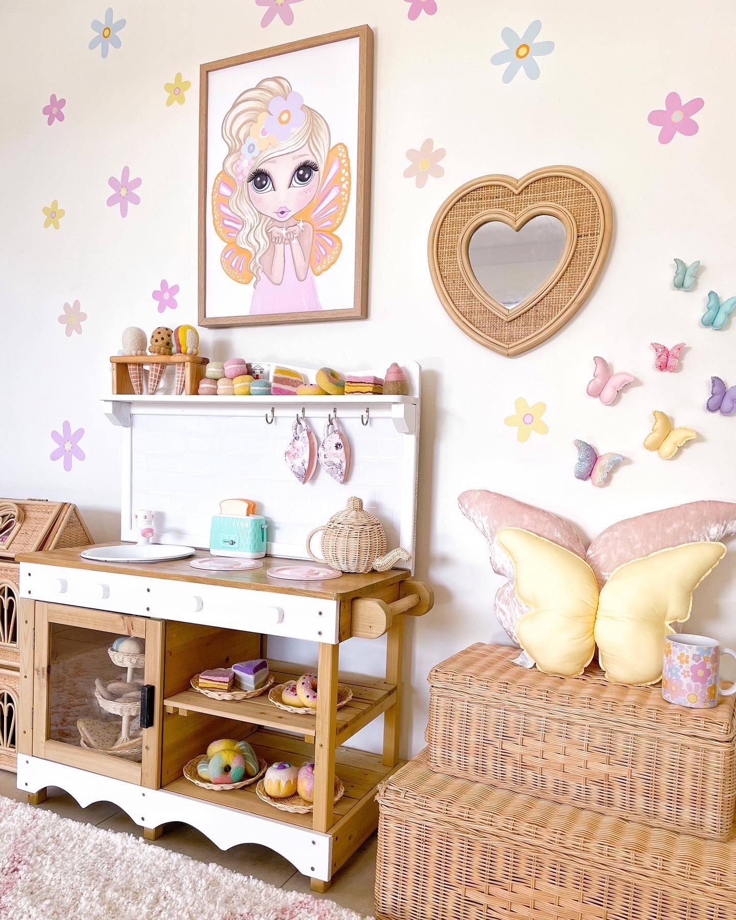 Spring Fling Pastel Flower Wall Decals - A3 & A2