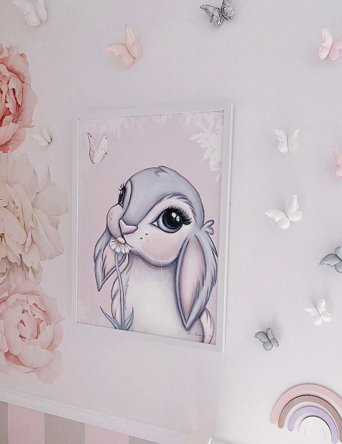 Freya the bunny print: multiple background variations - Isla Dream Prints