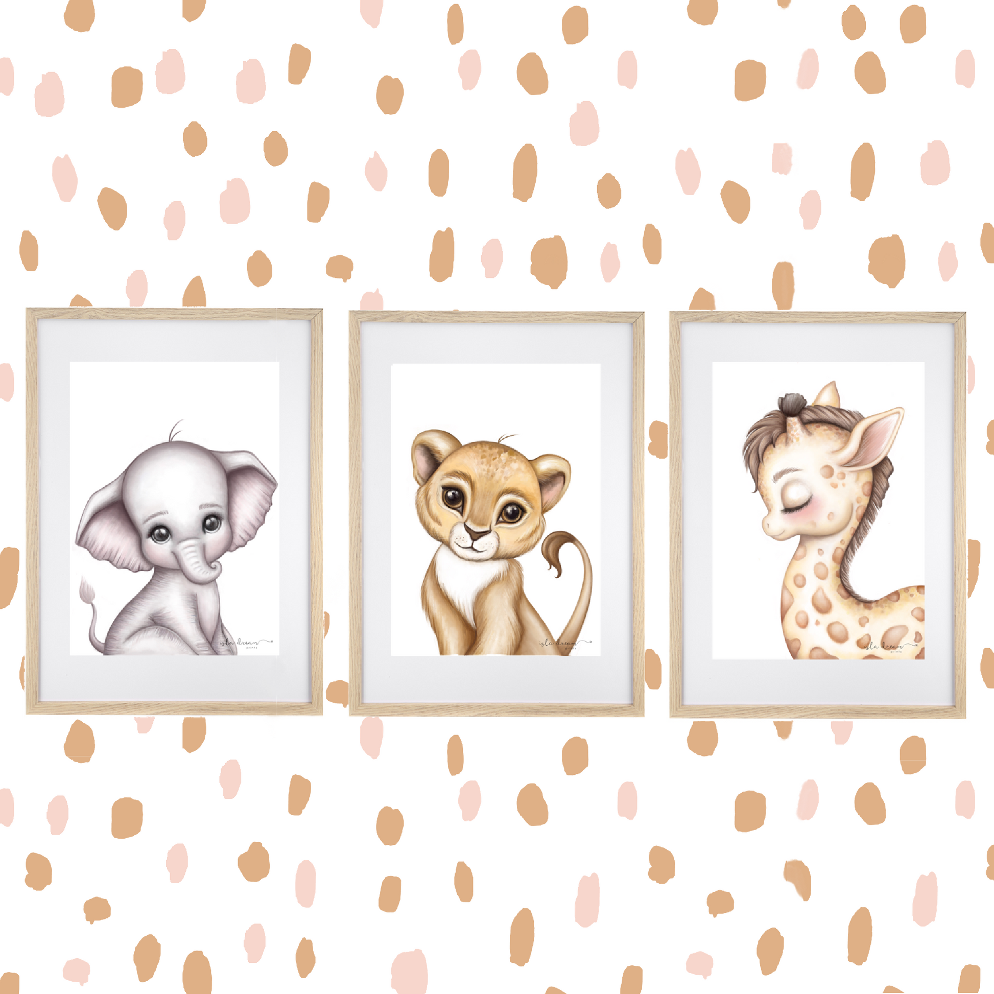 ‘Animal Spots’- Fabric Wall Decals - Isla Dream Prints