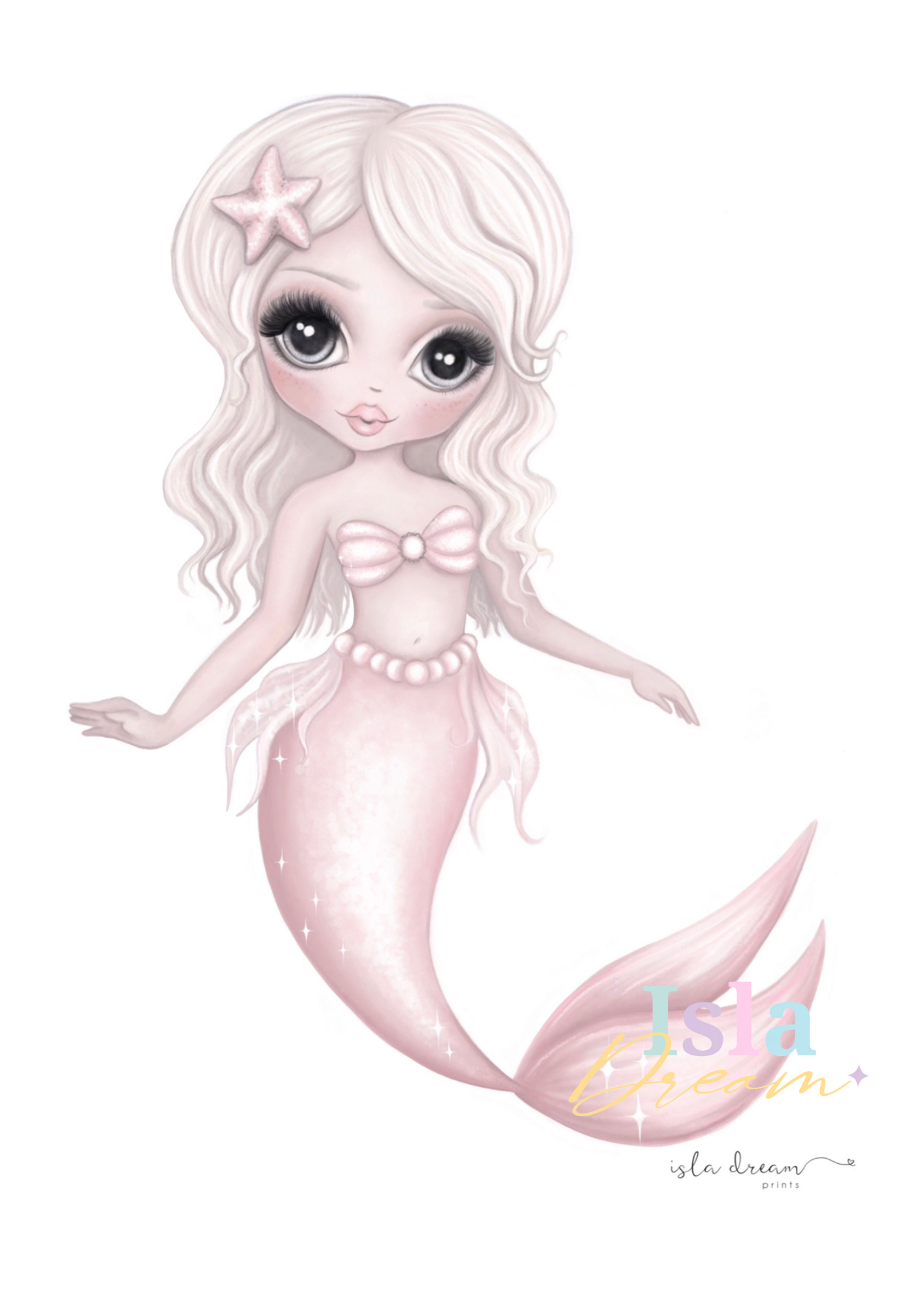 Jewel/ Jewel cropped Mermaid Print
