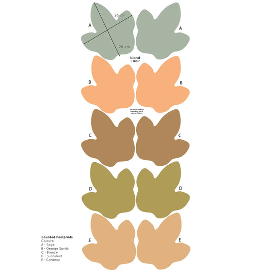 Uber dinosaur foot print wall decals