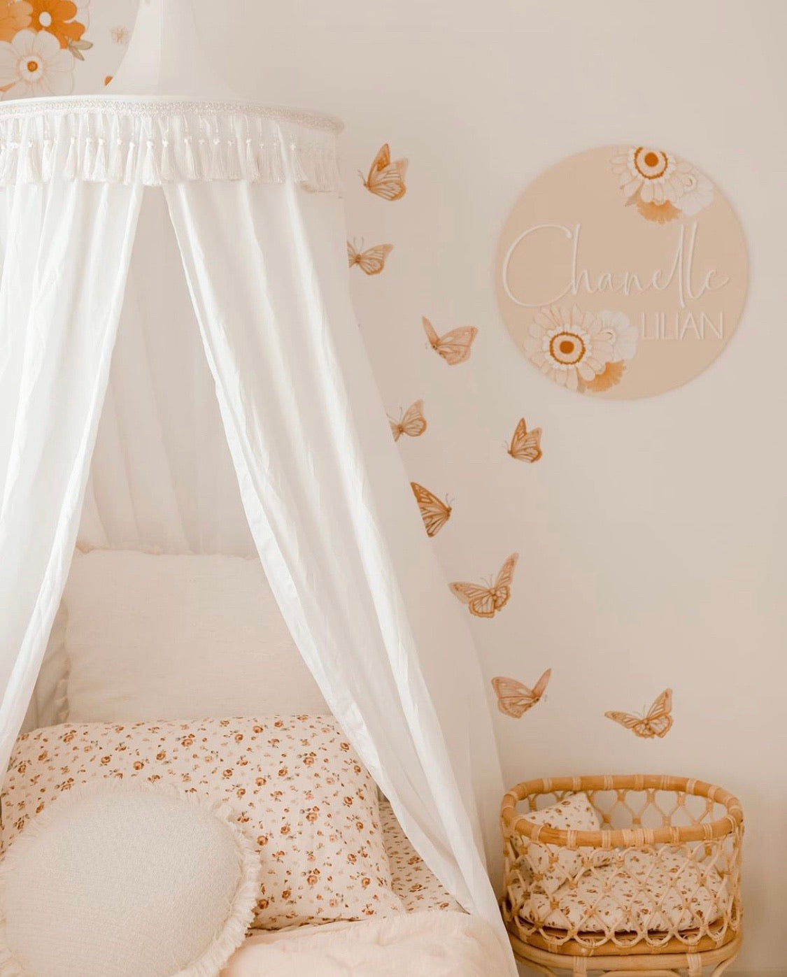 Butterflies ‘Morning Sun.’ Fabric Wall Decals A3 & A2 - Isla Dream Prints