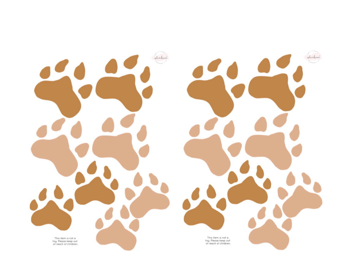 ‘Animal tracks’ Fabric Wall Decals - Isla Dream Prints