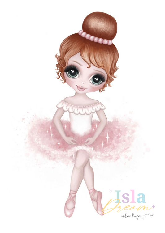 Ruby the Ballerina Print - Pink