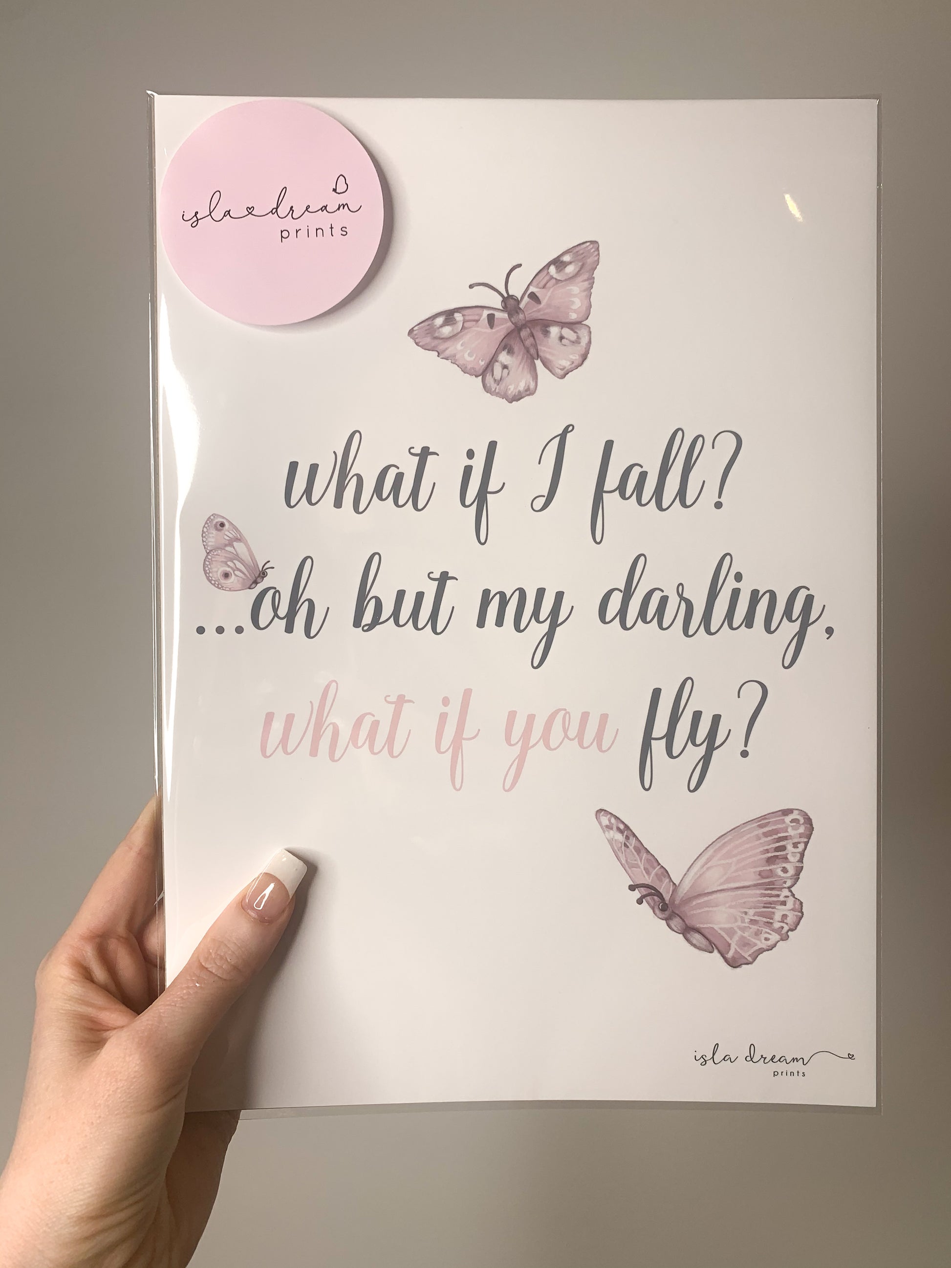 Butterfly quote print - Isla Dream Prints