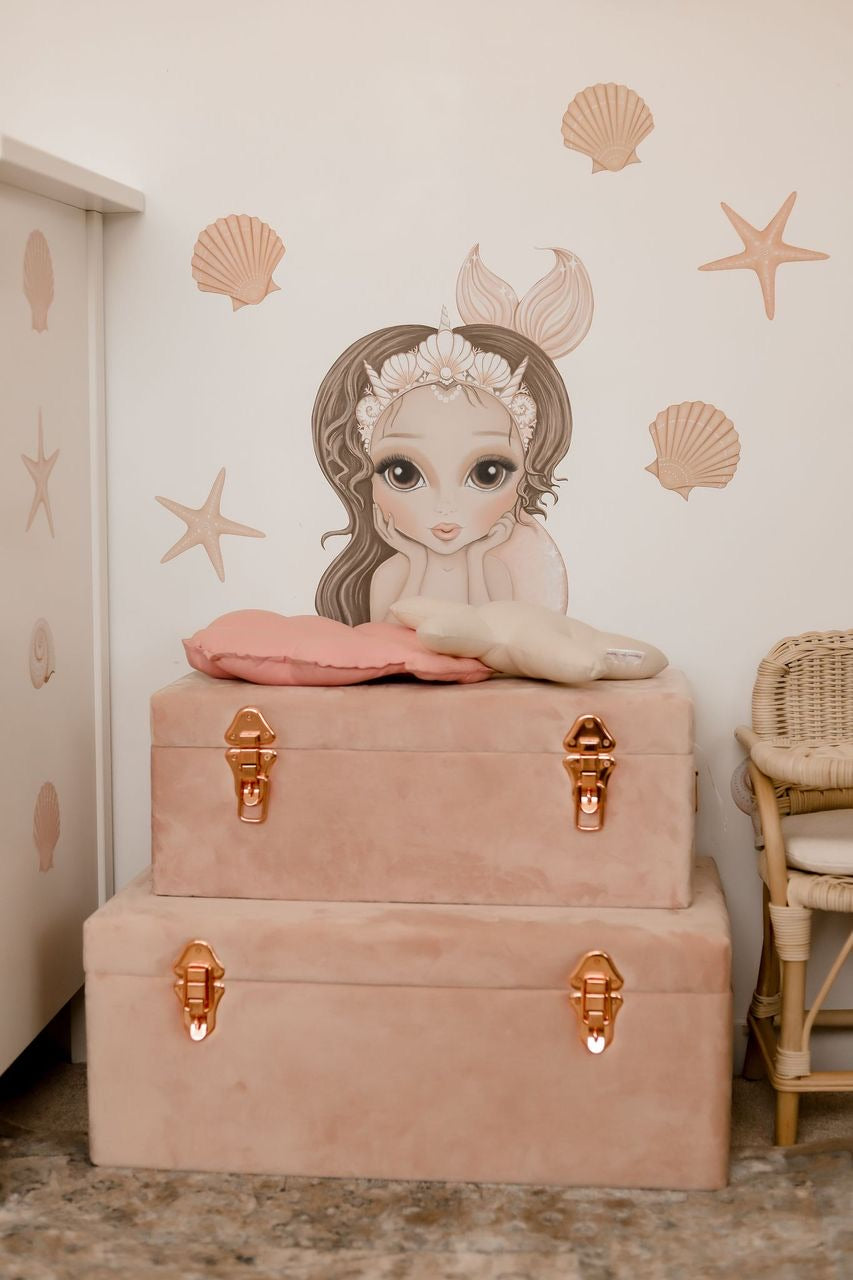Mermaid Fabric Wall Decals in A3 & A2 (various colours available) - Isla Dream Prints