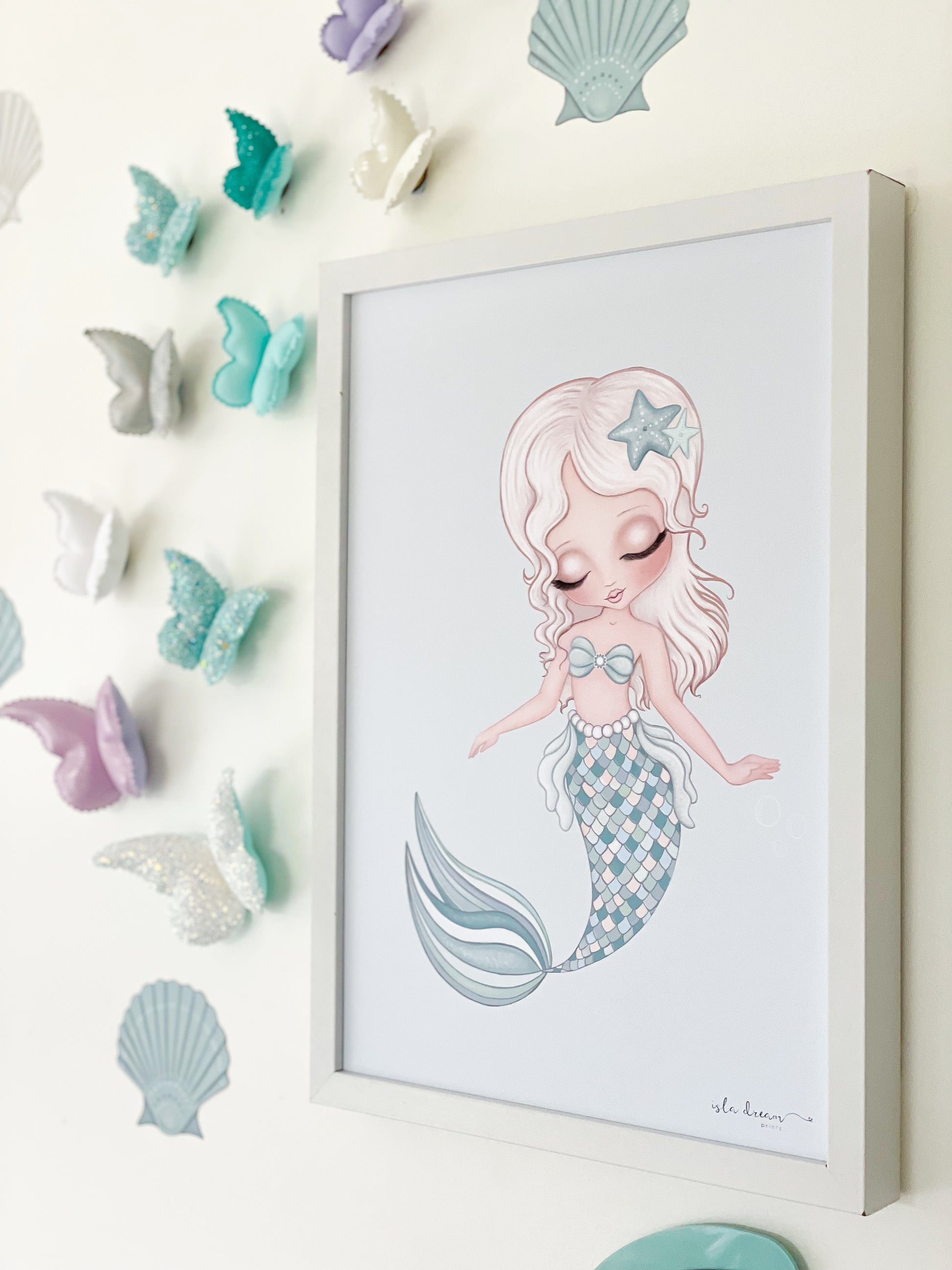 Jasmine the mermaid print - Isla Dream Prints